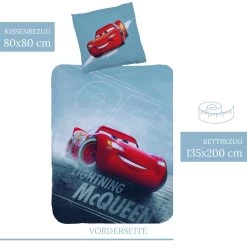 Disney Cars Jungen Bettwäsche-Set "Disney's Cars Auto" In Blau -Disney disney cars jungen bettwasche set disneys cars auto in blau 1