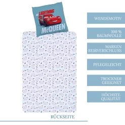 Disney Cars Jungen Bettwäsche-Set "Disney's Cars Auto" In Blau -Disney disney cars jungen bettwasche set disneys cars auto in blau 2