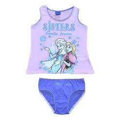 2-tlg. Set: Unterwäsche - Unterhemd & Slip Disney Frozen In Lila