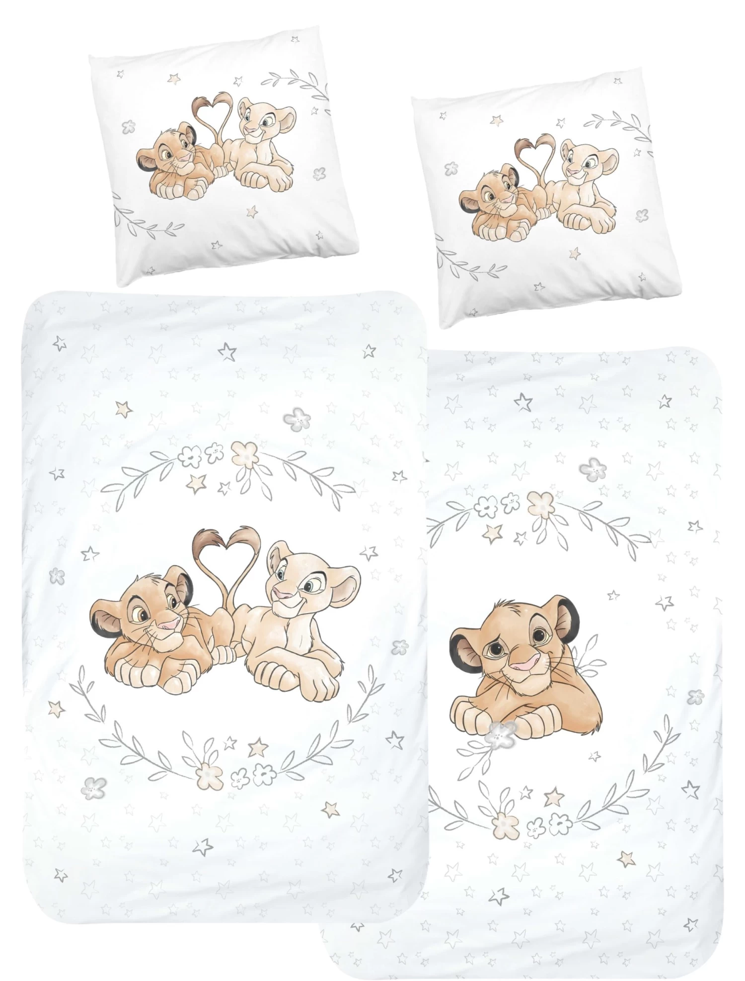 Kinder Bettwäsche-Set "Disney's König Der Löwen" In Weiß 3 Kinder Bettwäsche-Set "Disney's König Der Löwen" In Weiß