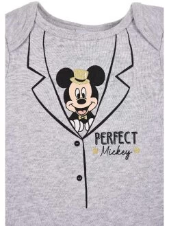 2er-Set: Bodys "Mickey" In Grau/ Weiß -Disney disney mickey mouse 2er set bodys mickey in grau weiss 2