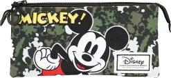 Triple-Schlampermäppchen Disney Mickey Mouse Camouflage, Unbefüllt -Disney disney mickey mouse and friends triple schlampermappchen disney mickey mouse camouflage unbefullt 1