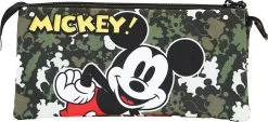 Triple-Schlampermäppchen Disney Mickey Mouse Camouflage, Unbefüllt -Disney disney mickey mouse and friends triple schlampermappchen disney mickey mouse camouflage unbefullt 2