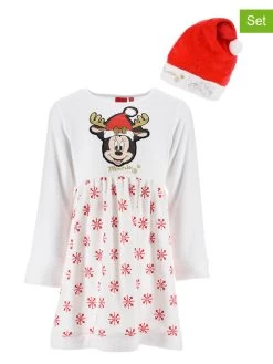 2tlg. Nachtwäsche-Set "Minnie" In Weiß