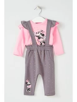 2tlg. Outfit "Minnie" In Rosa/ Grau