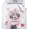 Baby Bettwäsche-Set Flanell "Disney's Minnie Mouse" In Weiß