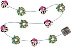 LED-Lichterkette Minnie Mouse, Indoor, 10 Lampen, 165 Cm