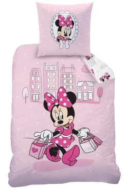 Mädchen Bettwäsche-Set "Disney's Minnie Mouse - Shopping" In Rosa -Disney disney minnie mouse madchen bettwasche set disneys minnie mouse shopping in rosa 2