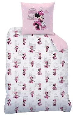 Mädchen Bettwäsche-Set Flanell "Disney's Minnie Mouse - Shopping" In Rosa -Disney disney minnie mouse madchen bettwasche set flanell disneys minnie mouse shopping in rosa 1