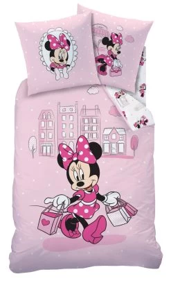 Mädchen Bettwäsche-Set Flanell "Disney's Minnie Mouse - Shopping" In Rosa -Disney disney minnie mouse madchen bettwasche set flanell disneys minnie mouse shopping in rosa 3
