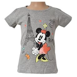 T-Shirt Minnie Mouse Eiffelturm In Grau