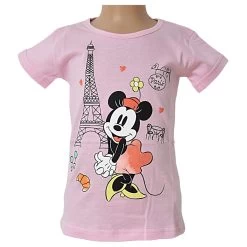 T-Shirt Minnie Mouse Eiffelturm In Rosa