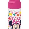 Trinkhalmflasche "Minnie Mouse" In Transparent/ Bunt - 430 Ml