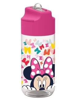 Trinkhalmflasche "Minnie Mouse" In Transparent/ Bunt - 430 Ml