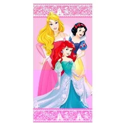 Bade-/Strandtuch Disney Princess - (L) 140 Cm X (B) 70 Cm In Rosa